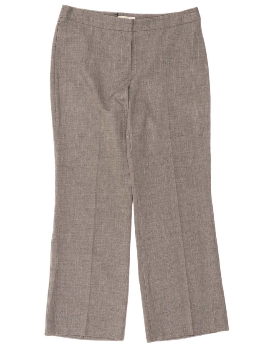 Marks & Spencer Pantalon de costume pour femme UK 14 Medium W32 L28 Gris chevrons
