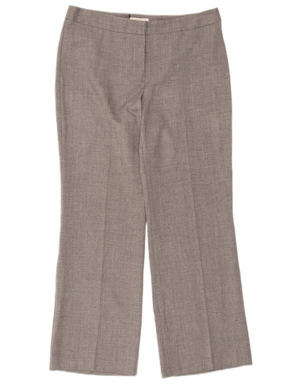 Marks & Spencer Pantalon de costume pour femme UK 14 Medium W32 L28 Gris chevrons