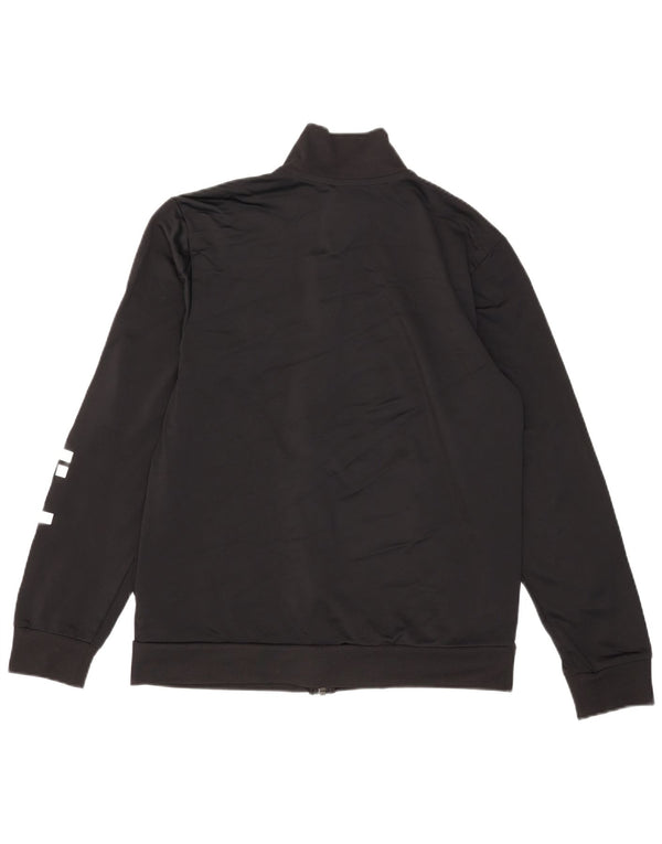 Adidas Veste de survêtement graphique pour homme UK 44/46 Large Noir Polyester