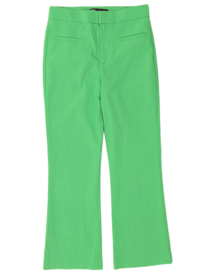 Zara Pantalon court Bootcut pour femme Medium W28 L25 Vert