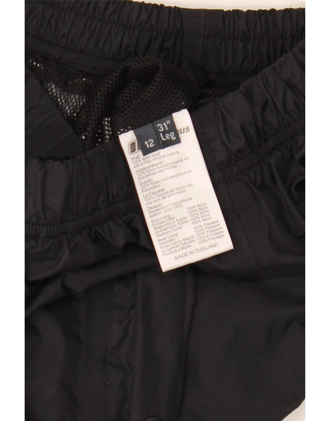 BERGHAUS Pantalon de survêtement pour femme UK 12 Medium Black Nylon