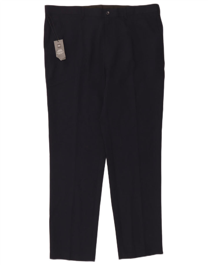 Marks & Spencer Pantalon Chino Slim Homme W40 L33 Bleu Marine Polyester