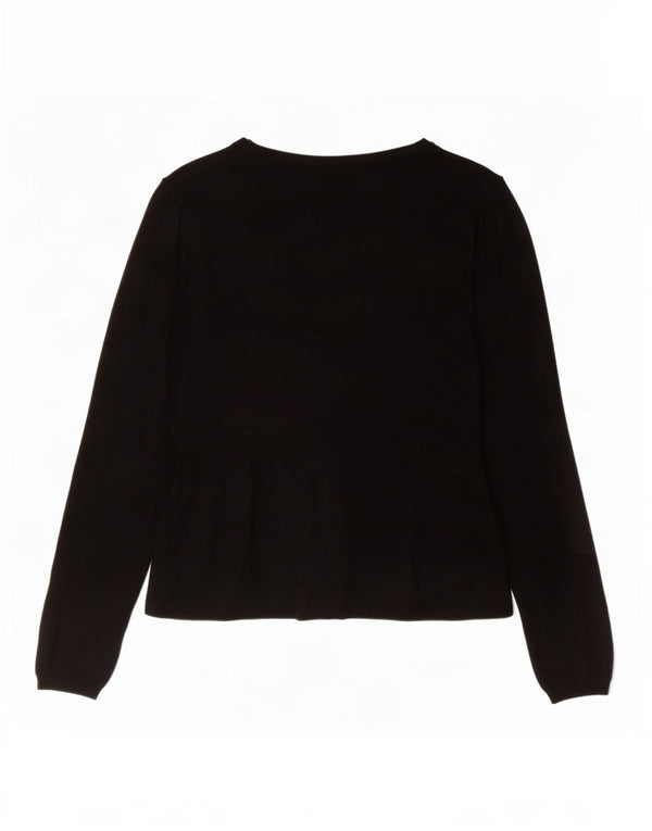 Marks & Spencer Pull Cardigan Femme UK 14 Medium Noir Viscose