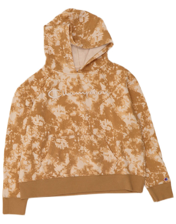 Champion Pull à capuche graphique pour femme UK 44 Coton Tie Dye Beige Moyen