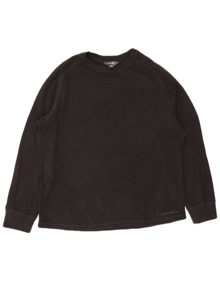 Eddie Bauer Haut Homme Manches Longues XL Coton Noir