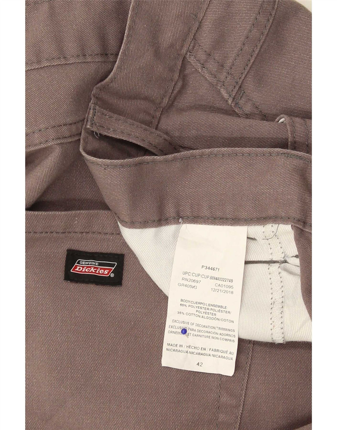 Dickies Short décontracté pour homme W42 2XL Gris Colorblock Polyester