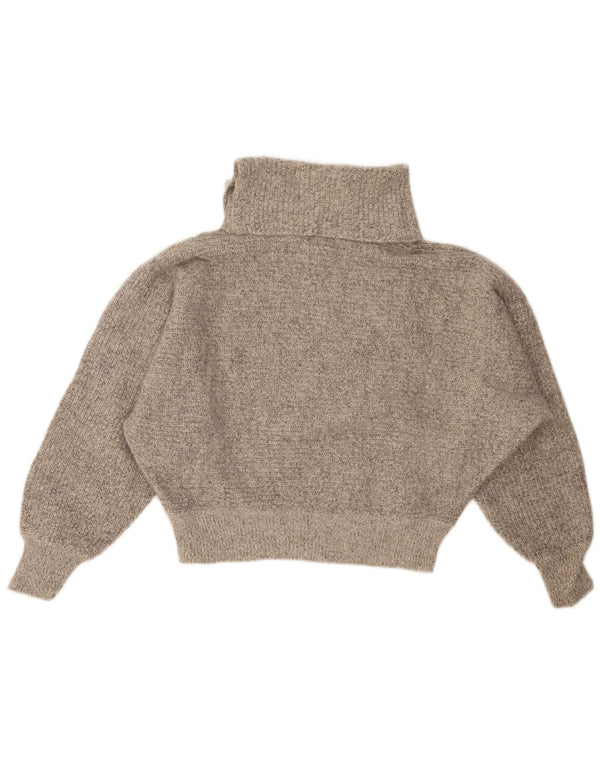 BAGARRY Pull court à col roulé pour femme UK 14 Grand gris moucheté