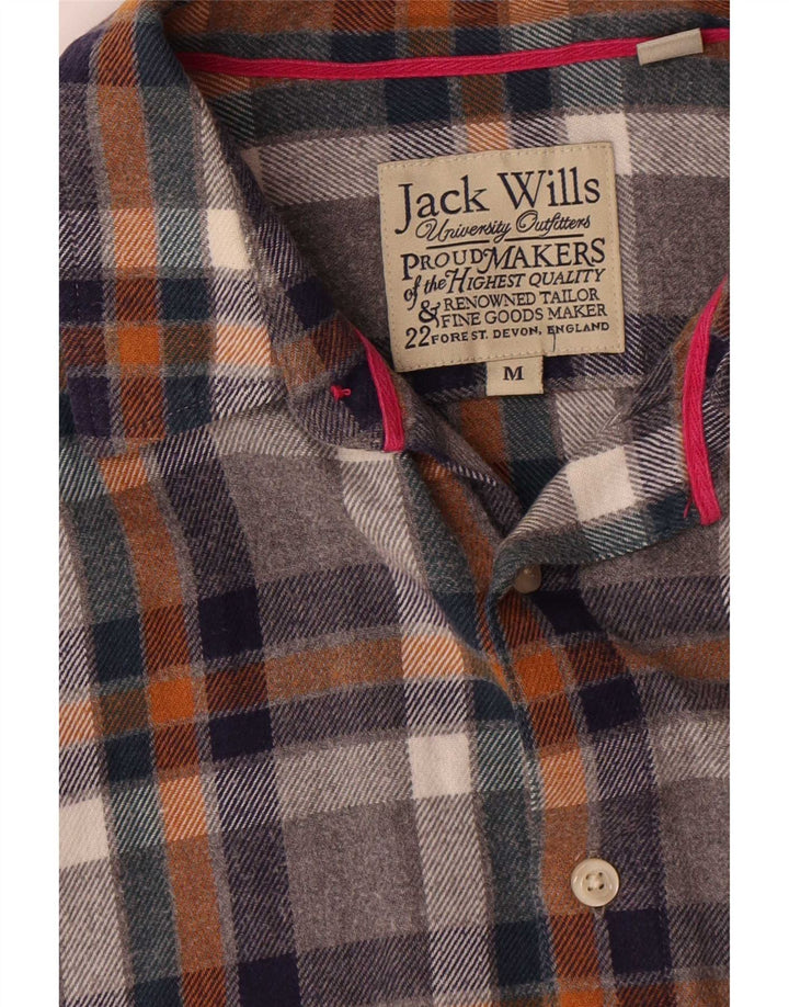 Jack Wills Chemise en flanelle pour homme en coton à carreaux multicolore moyen