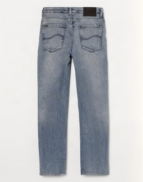 Lee Knox Jean droit vieilli W29 L30 bleu coton pour homme