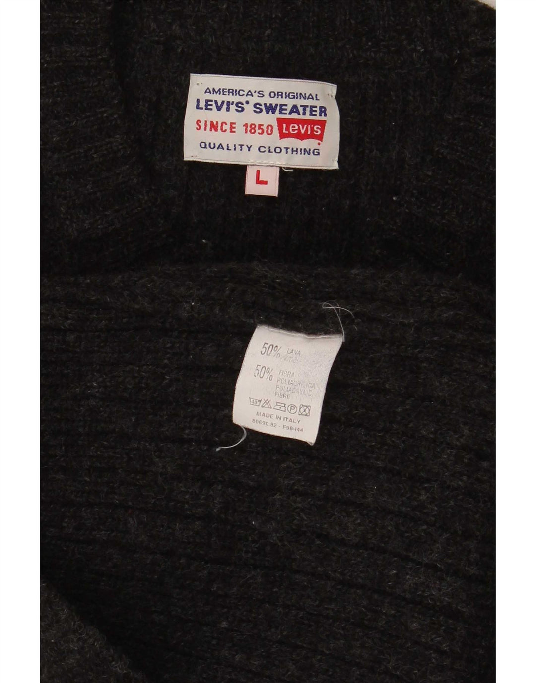 Levi's Pull Col V Homme Large Noir Polyacrylique