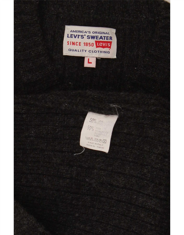Levi's Pull Col V Homme Large Noir Polyacrylique