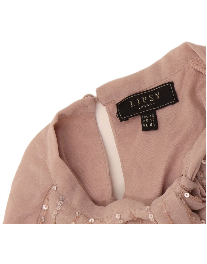 Lipsy Robe Maxi Femme UK 16 Large Rose