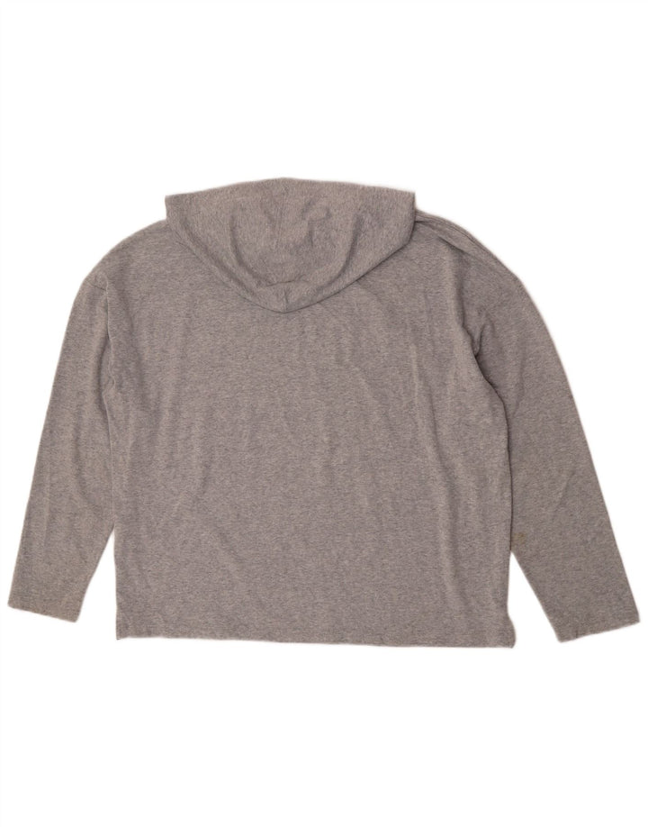 Marks & Spencer Pull à capuche surdimensionné graphique pour femme UK 16 Large Gris