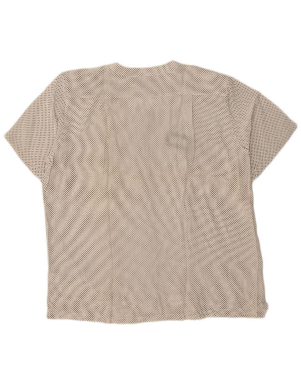 Karel Chemisier à manches courtes pour femme IT 52 2XL Blanc à pois en soie
