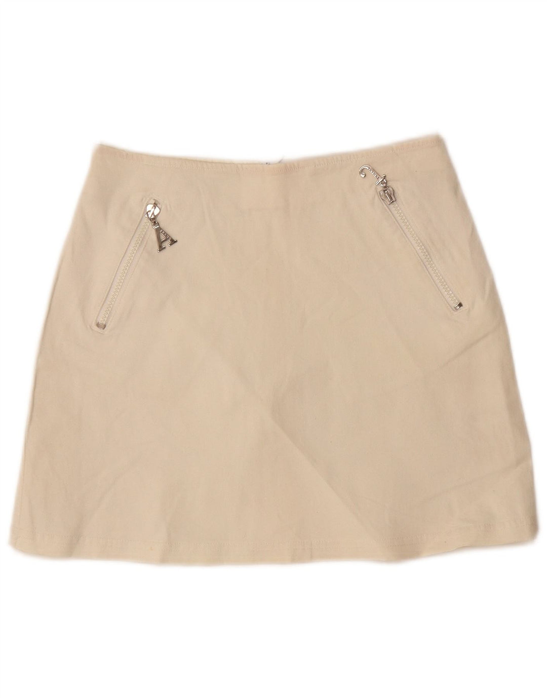 Armani Mini jupe taille haute pour femme IT 40 Small W24 coton blanc