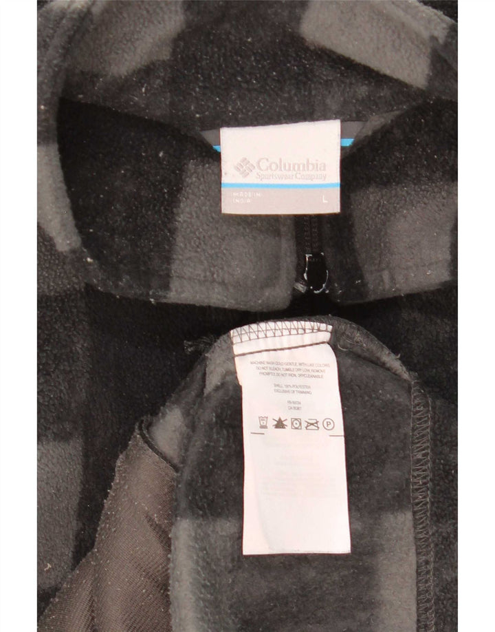 Columbia Veste Polaire Homme UK 40 Large Gris Carreaux Polyester