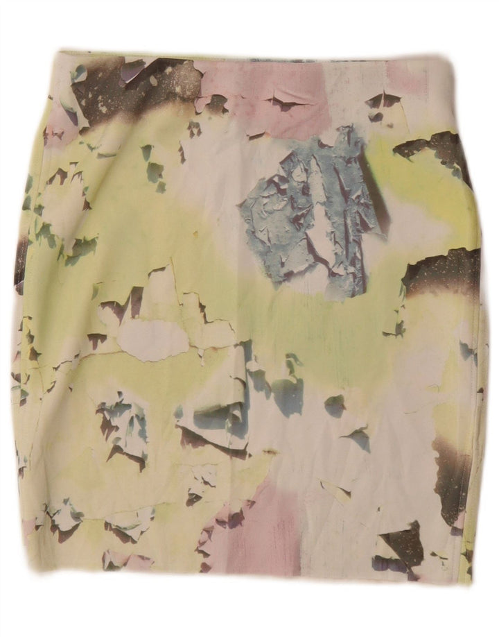 Zara Femme Jupe Crayon À Motif Abstrait Medium W28 Multicolore
