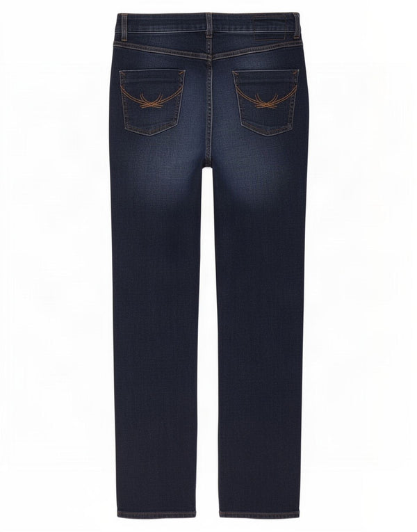 Marks & Spencer Jean droit pour femme UK 12 Medium W30 L29 Bleu marine