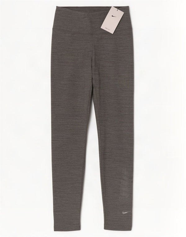 Nike Legging graphique Dri Fit pour femme UK 4 XS Gris chiné Polyester
