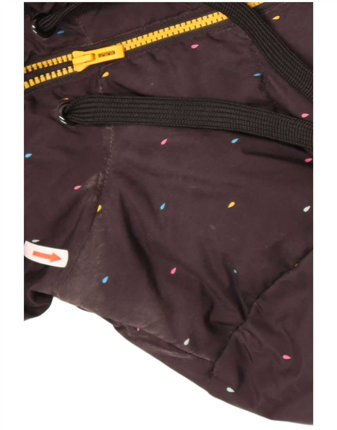 Adidas Veste rembourrée à capuche pour femme UK 14 Polyester à pois noir moyen