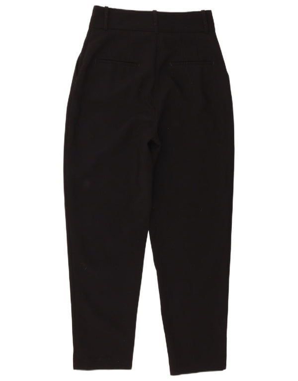 Zara Pantalon Chino Fuselé Taille Haute Femme Petit W26 L26 Noir Polyester