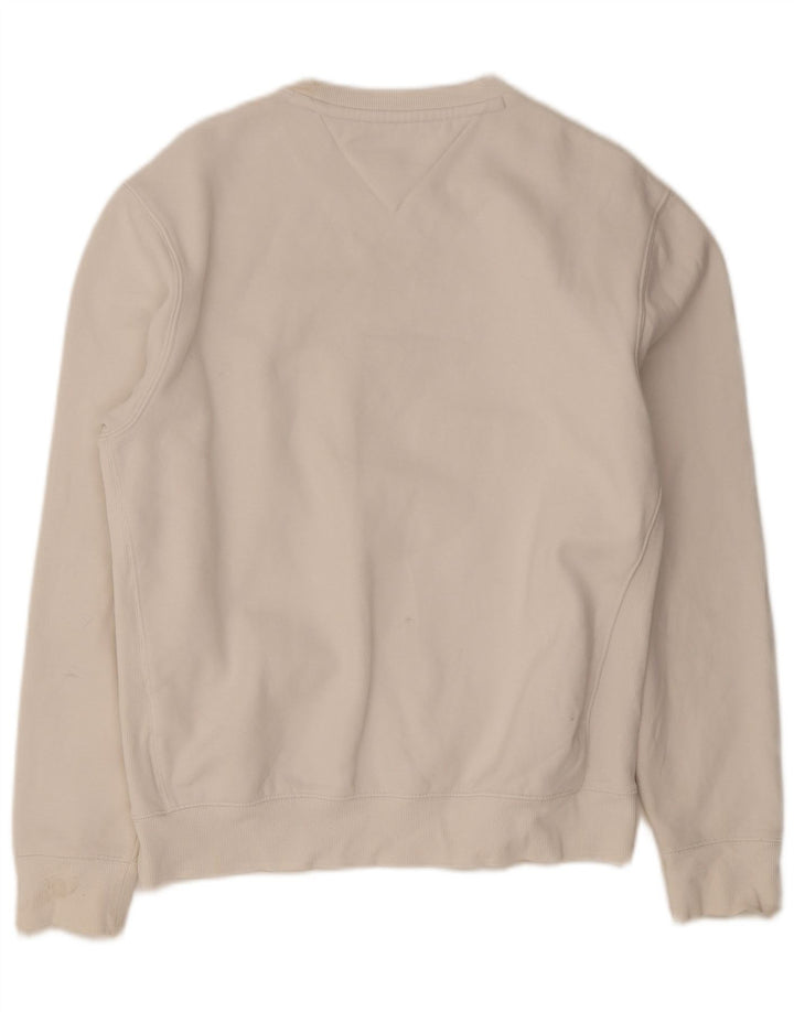 Tommy Hilfiger Sweat-shirt graphique pour homme Petit coton blanc