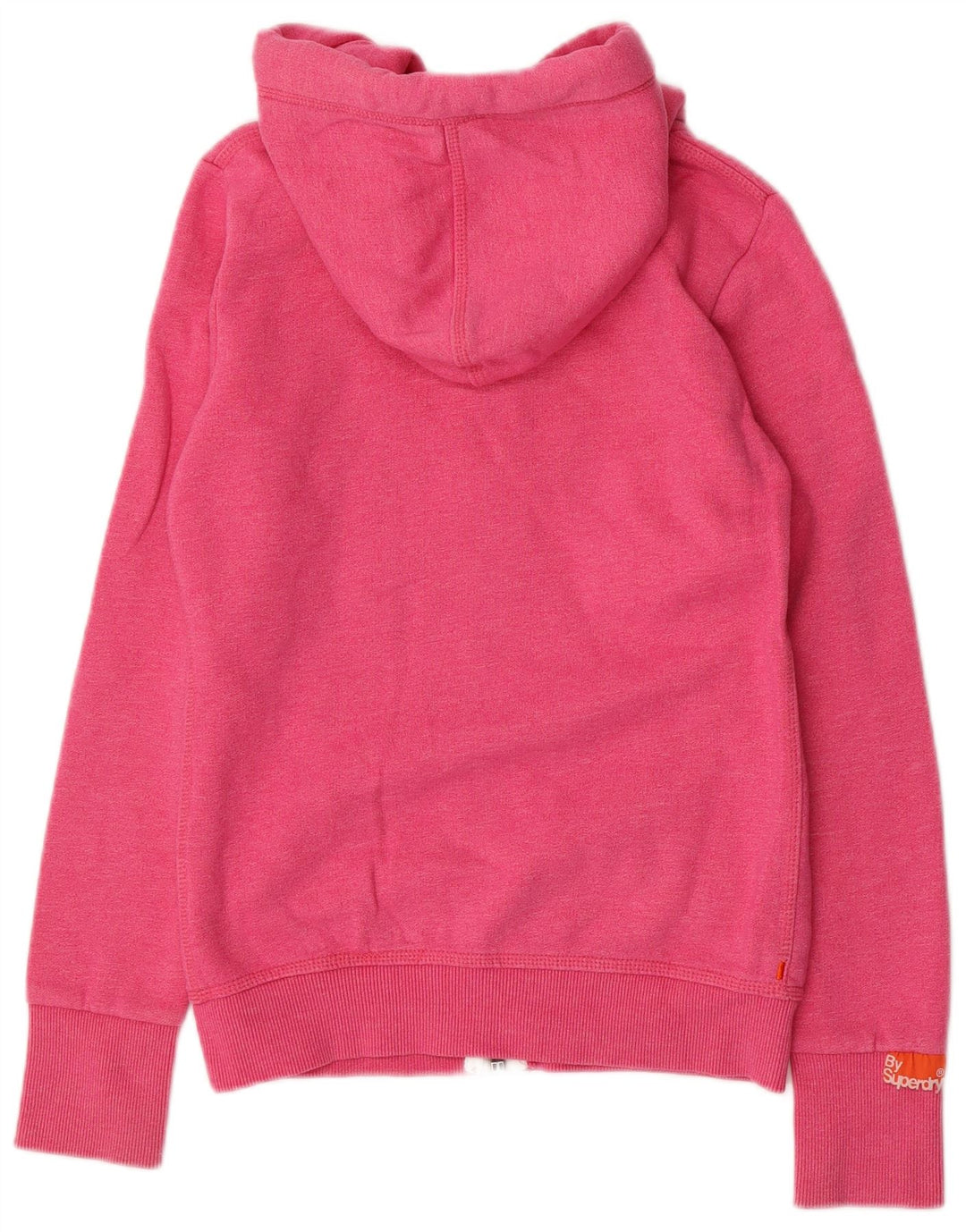 SUPERDRY Pull à capuche zippé coupe ample Orange Label pour femme UK 6 XS Rose