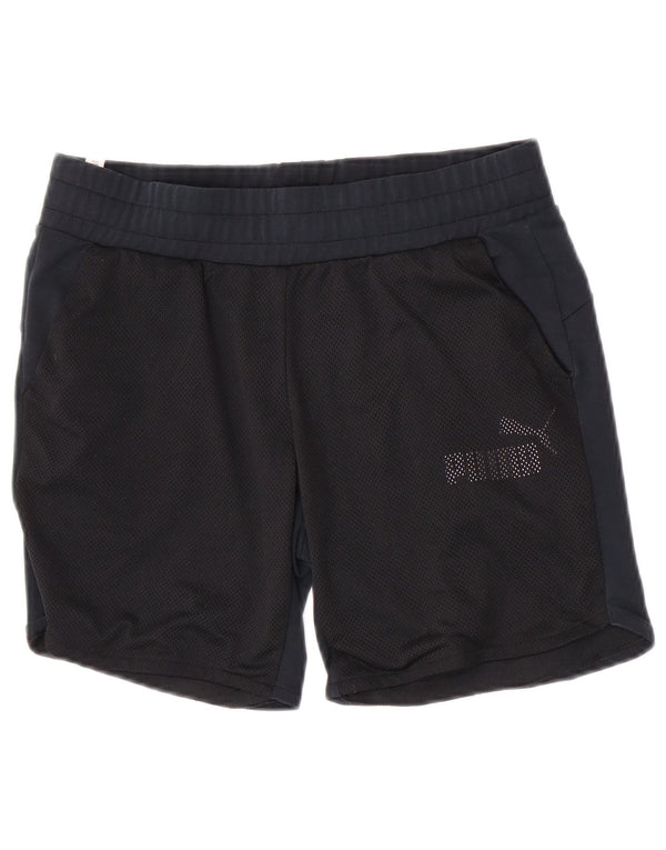 Puma Short de sport pour femme UK 12 Medium Bleu marine Colorblock Polyester