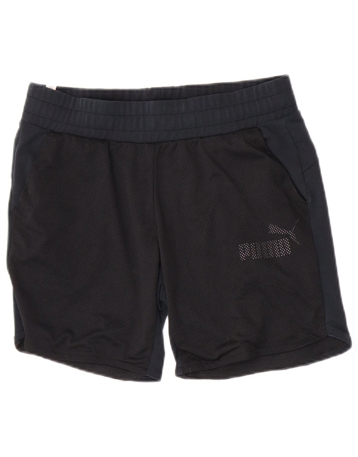 Puma Short de sport pour femme UK 12 Medium Bleu marine Colorblock Polyester
