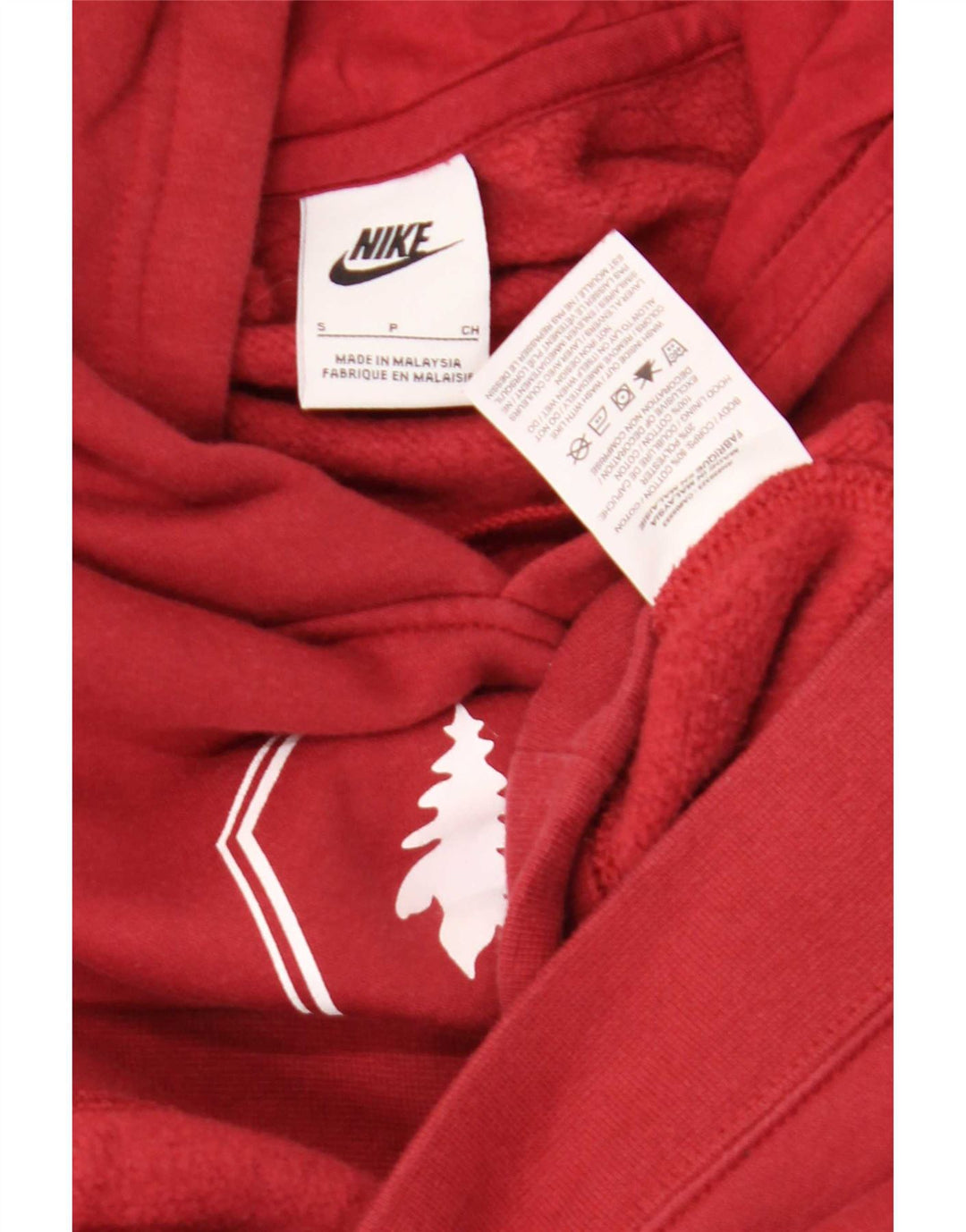 Nike Pull à capuche graphique pour homme Petit coton rouge
