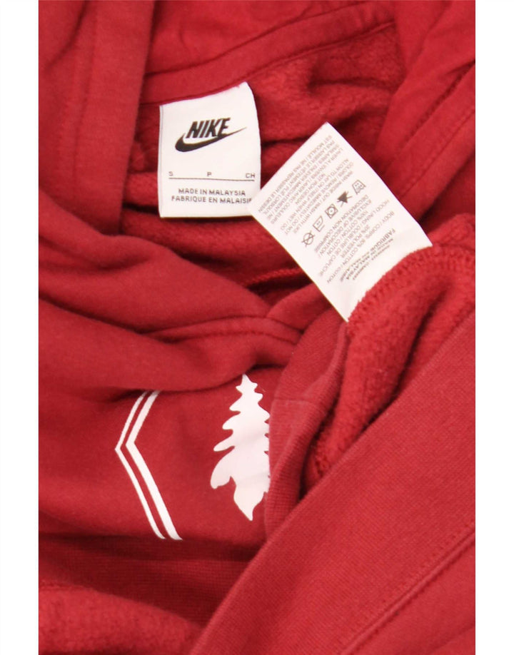 Nike Pull à capuche graphique pour homme Petit coton rouge