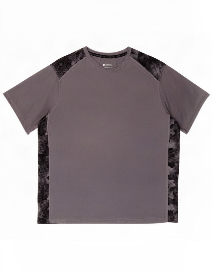Mountain Warehouse T-Shirt Homme Top 2XL Gris Camouflage Polyester