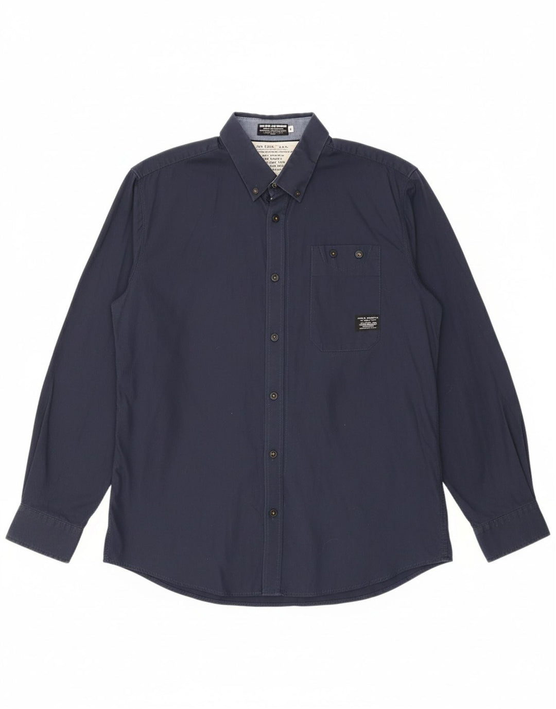 JACK & JONES Mens Workwear Shirt XL Navy Blue Cotton