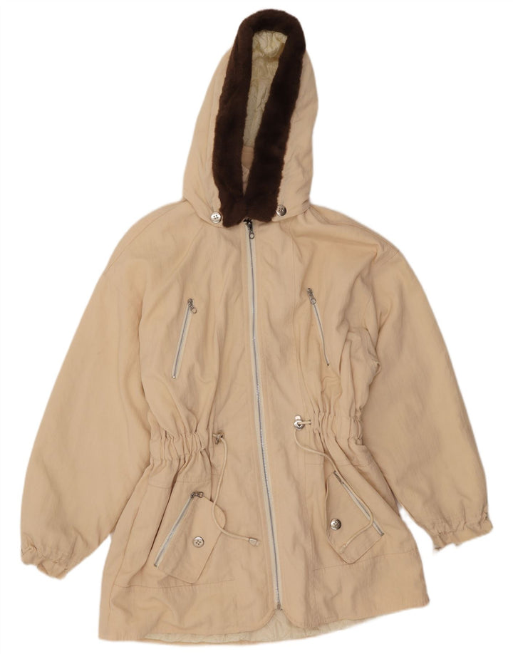 Veste Parka à capuche femme vintage IT 42 Beige Moyen