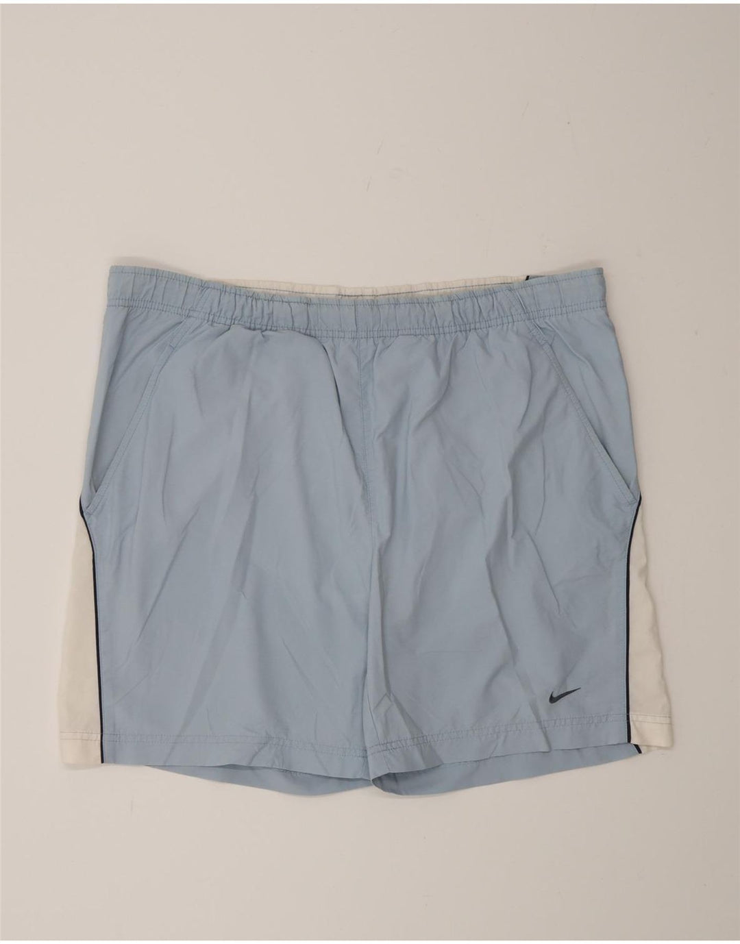 Nike Short de sport pour homme en nylon color block Bleu Taille L