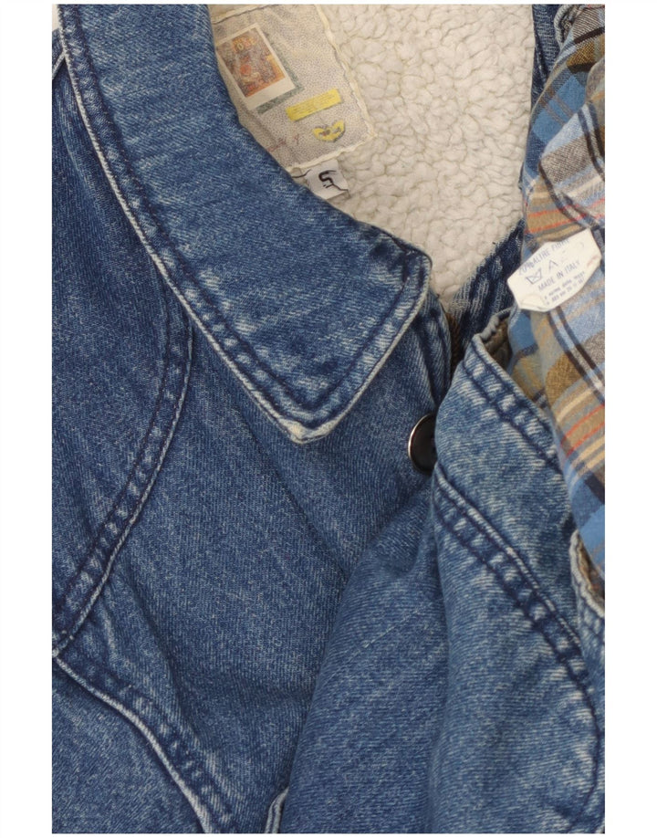 POP 84 Manteau en jean Sherpa pour homme UK 36 Petit Bleu Polyester