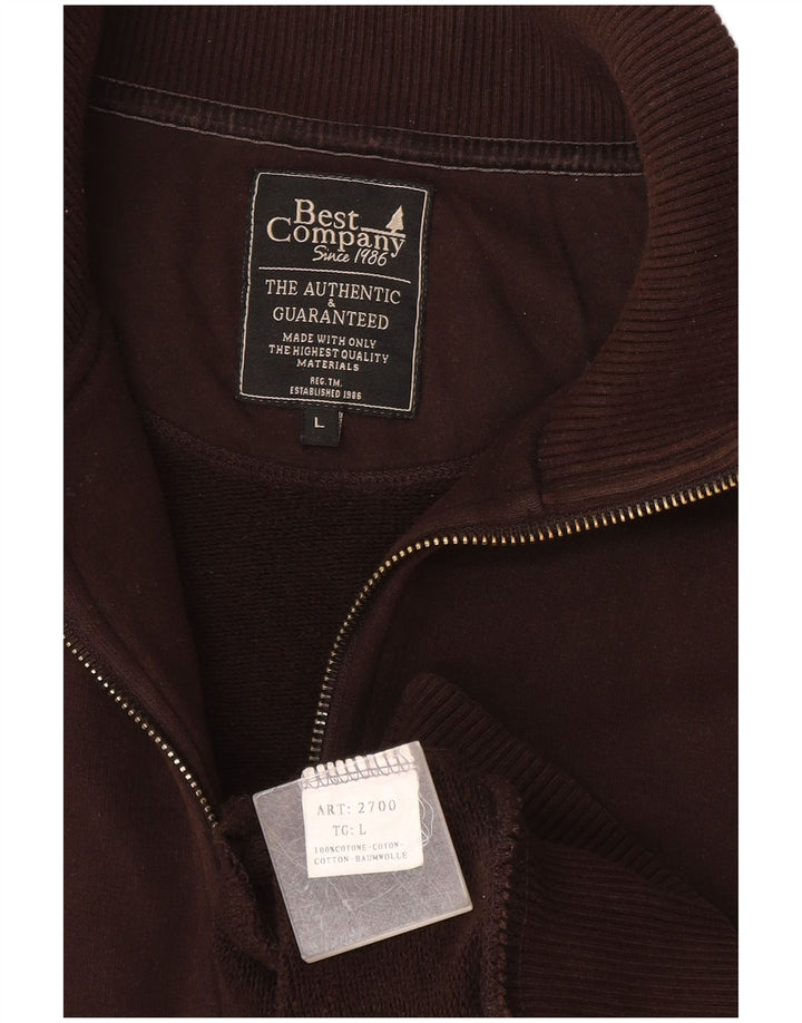 Best Company Veste de survêtement pour homme en coton Marron Taille L
