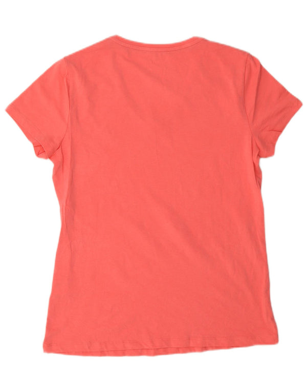 Nautica T-Shirt Femme Top UK 14 Coton Rose Moyen