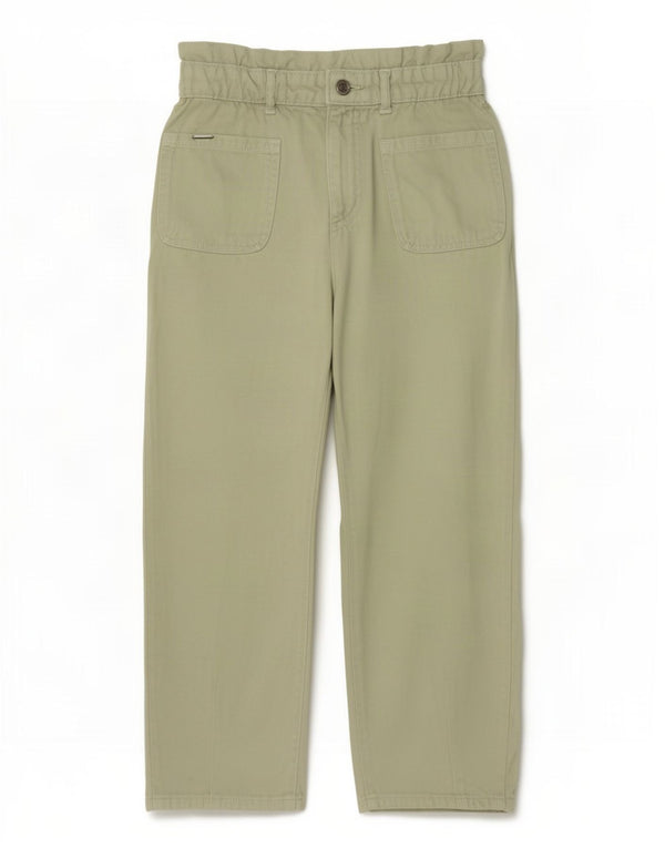Zara Pantalon décontracté taille haute fuselé pour femme EU 38 Small W28 L25 Gris