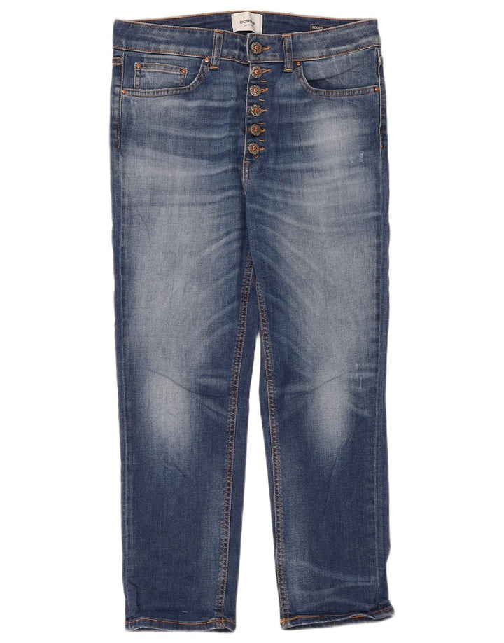 Dondup Jean court effet vieilli W30 L25 bleu pour femme