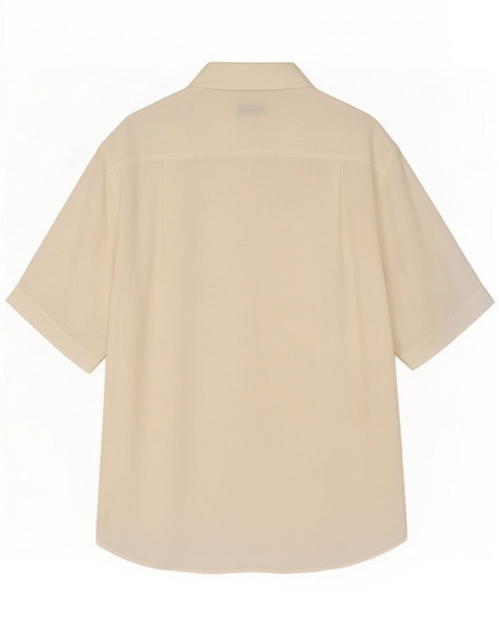 Luca D'altieri Chemise à manches courtes pour homme Taille 40 Blanc moyen