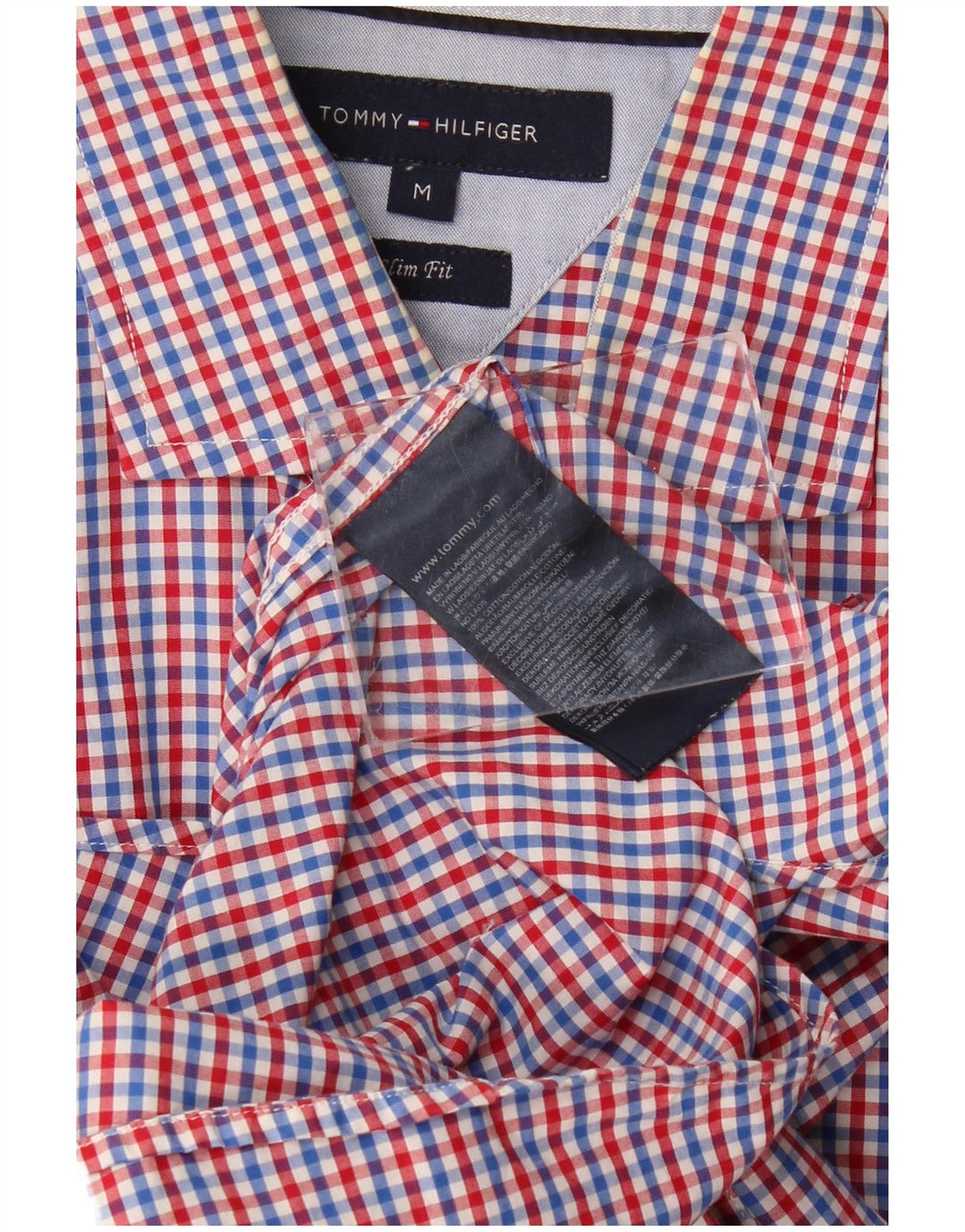 Tommy Hilfiger Chemise Slim Fit Homme Coton Vichy Multicolore Moyen
