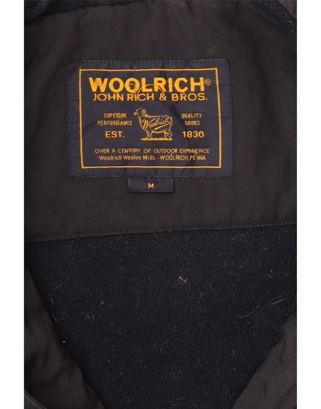 WOOLRICH Veste Bomber Homme UK 38 Moyen Noir