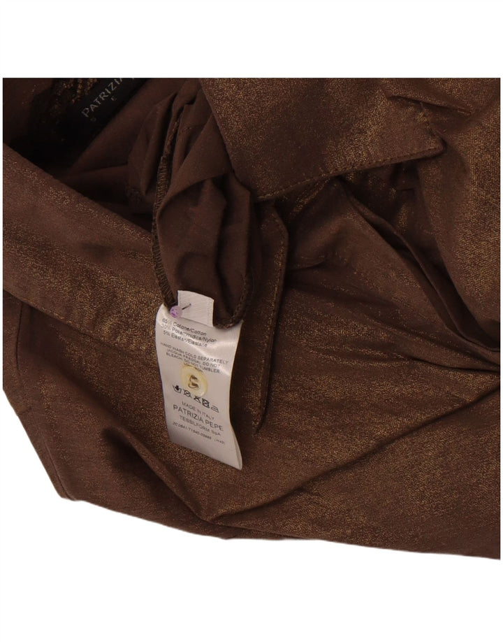Patrizia Pepe Chemise habillée pour femme IT 40 Small Marron Coton