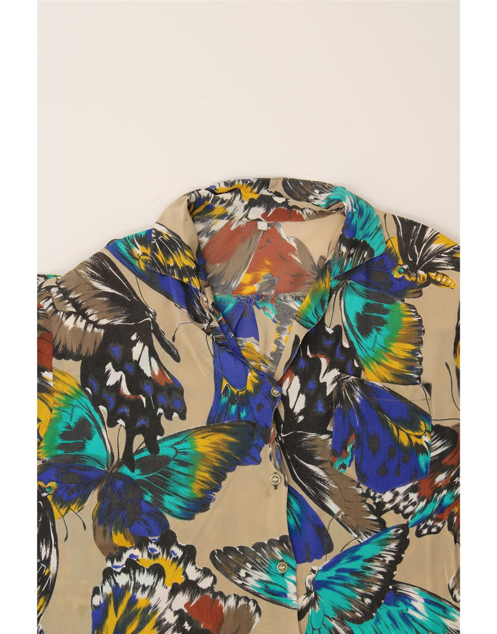 VINTAGE Womens Shirt Blouse UK 16 Large Multicoloured Butterfly Vintage Vintage and Second-Hand Vintage from Messina Hembry 