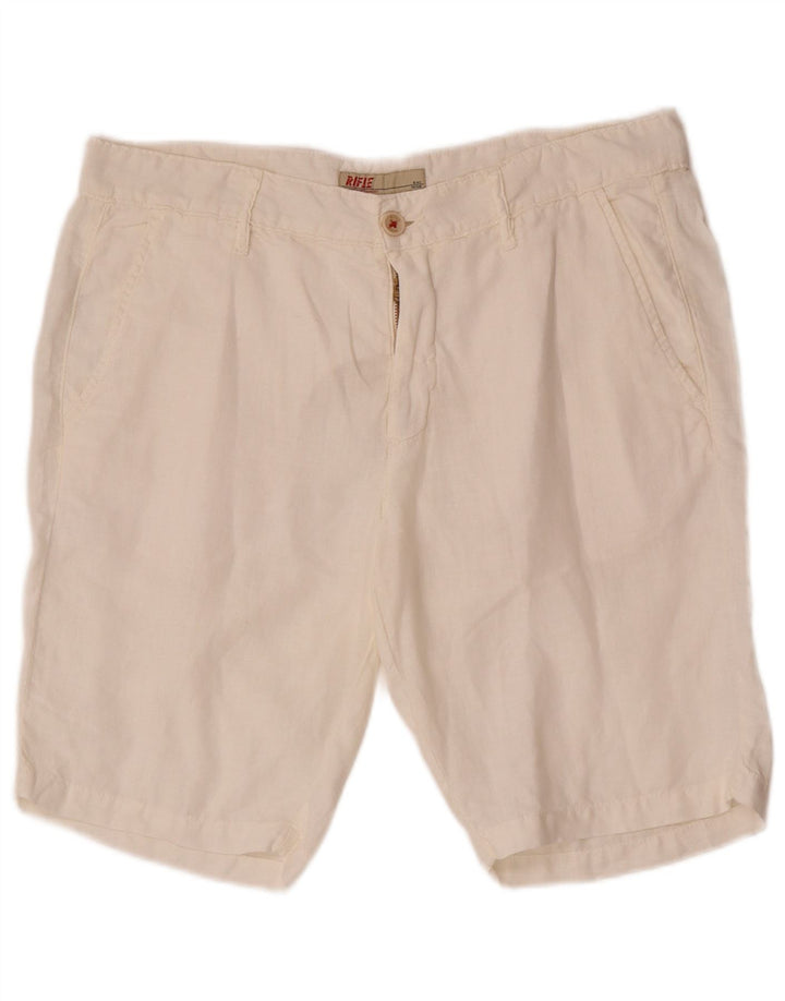 Rifle Short Chino Homme W32 Lin Blanc Moyen