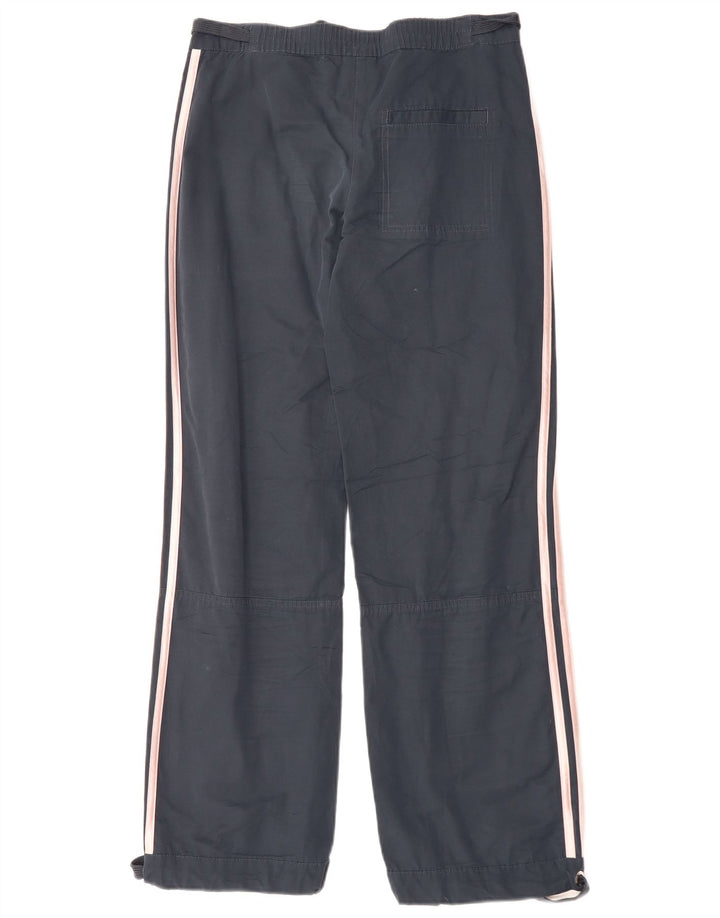 Adidas Pantalon droit décontracté pour femme UK 8 Small W30 L30 Bleu marine Coton