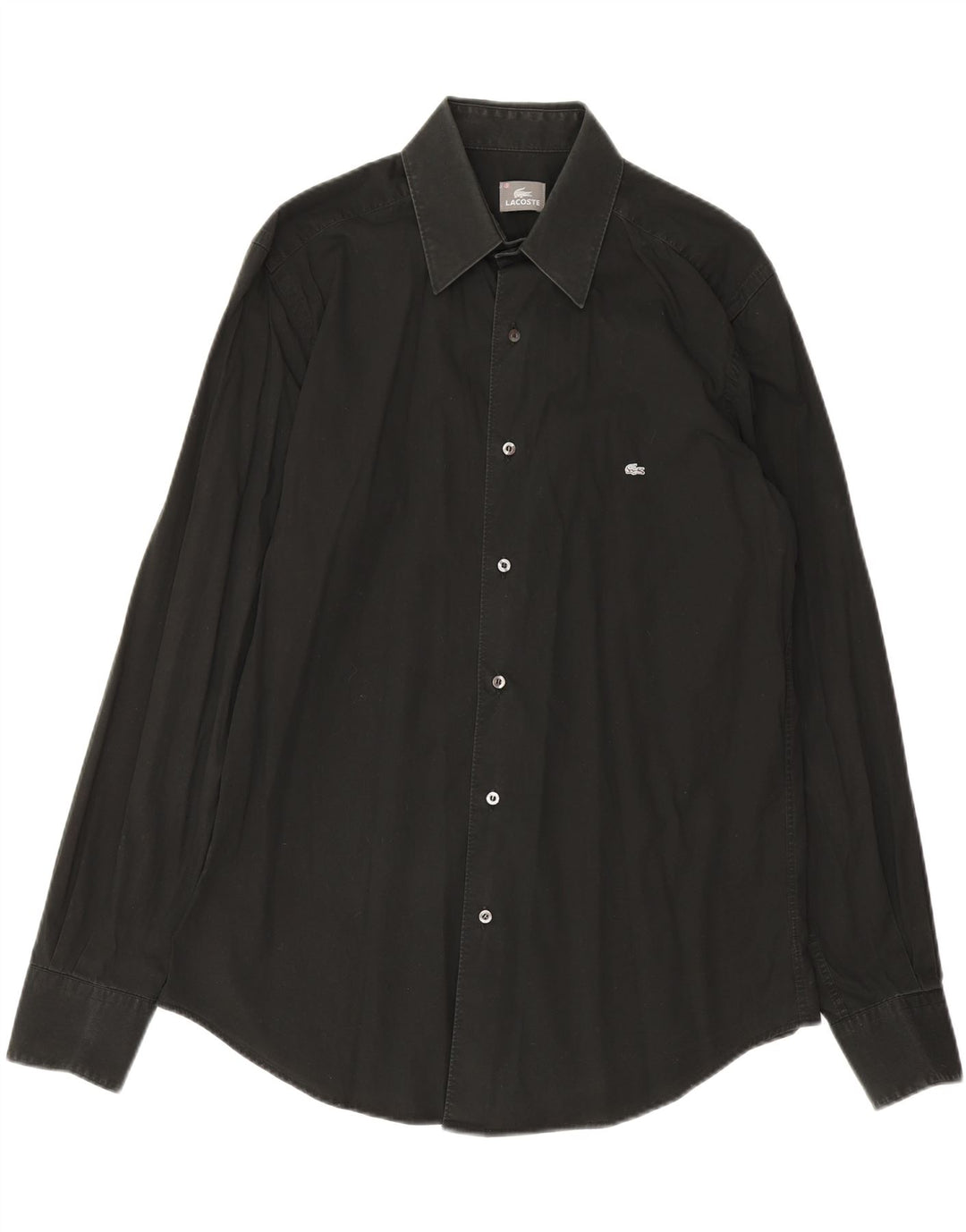 LACOSTE Mens Shirt Size 41 Medium Black Cotton Vintage Lacoste and Second-Hand Lacoste from Messina Hembry 