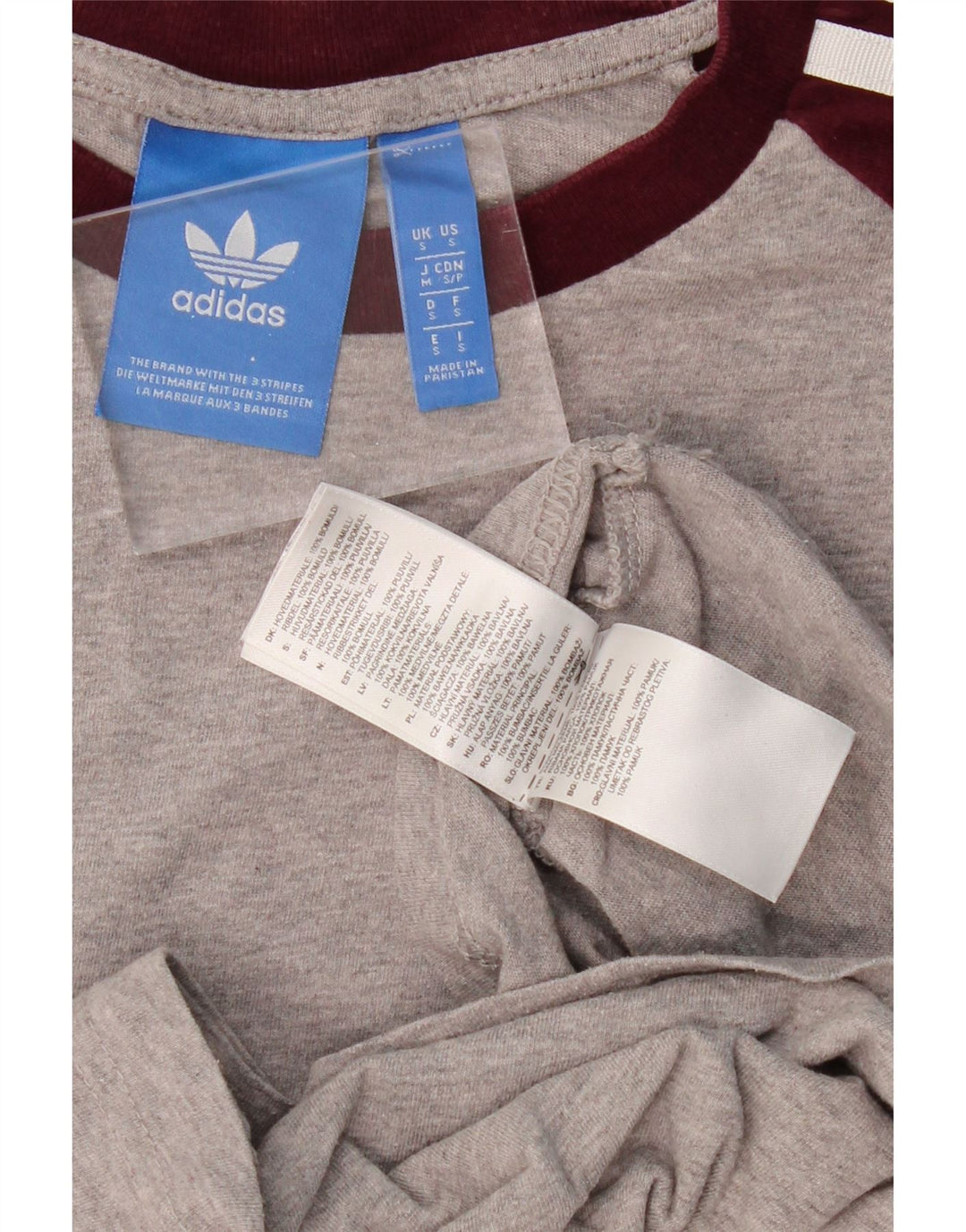 ADIDAS T-Shirt Homme Petit Gris Colorblock Coton
