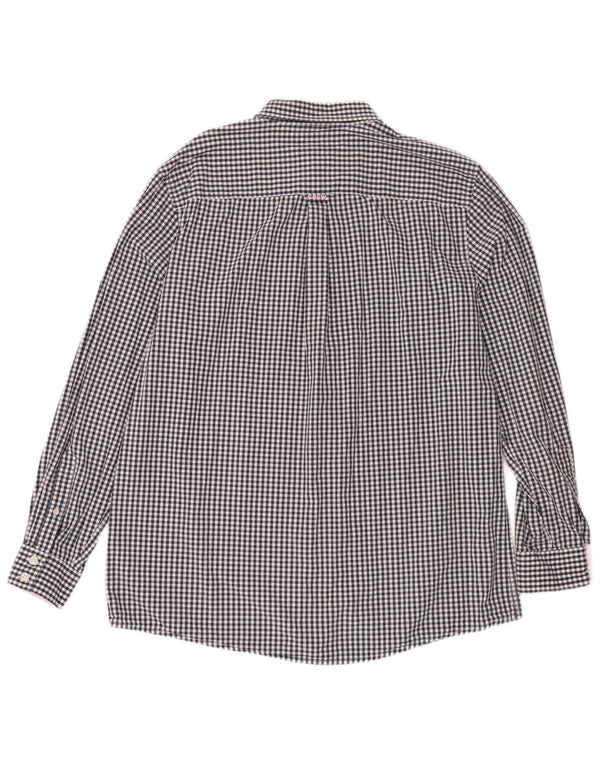 Crew Clothing Chemise coupe classique pour homme XL en coton vichy bleu marine